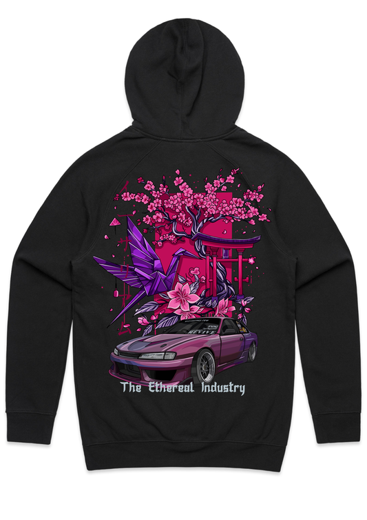 JDM Hoodie - Paper Crane and Car Hoodie