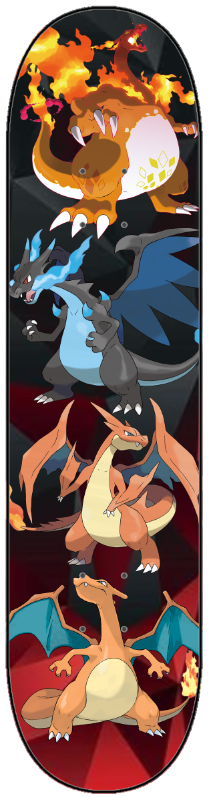 Fire Type - Charizard Evolutions Skate Deck Pokémon