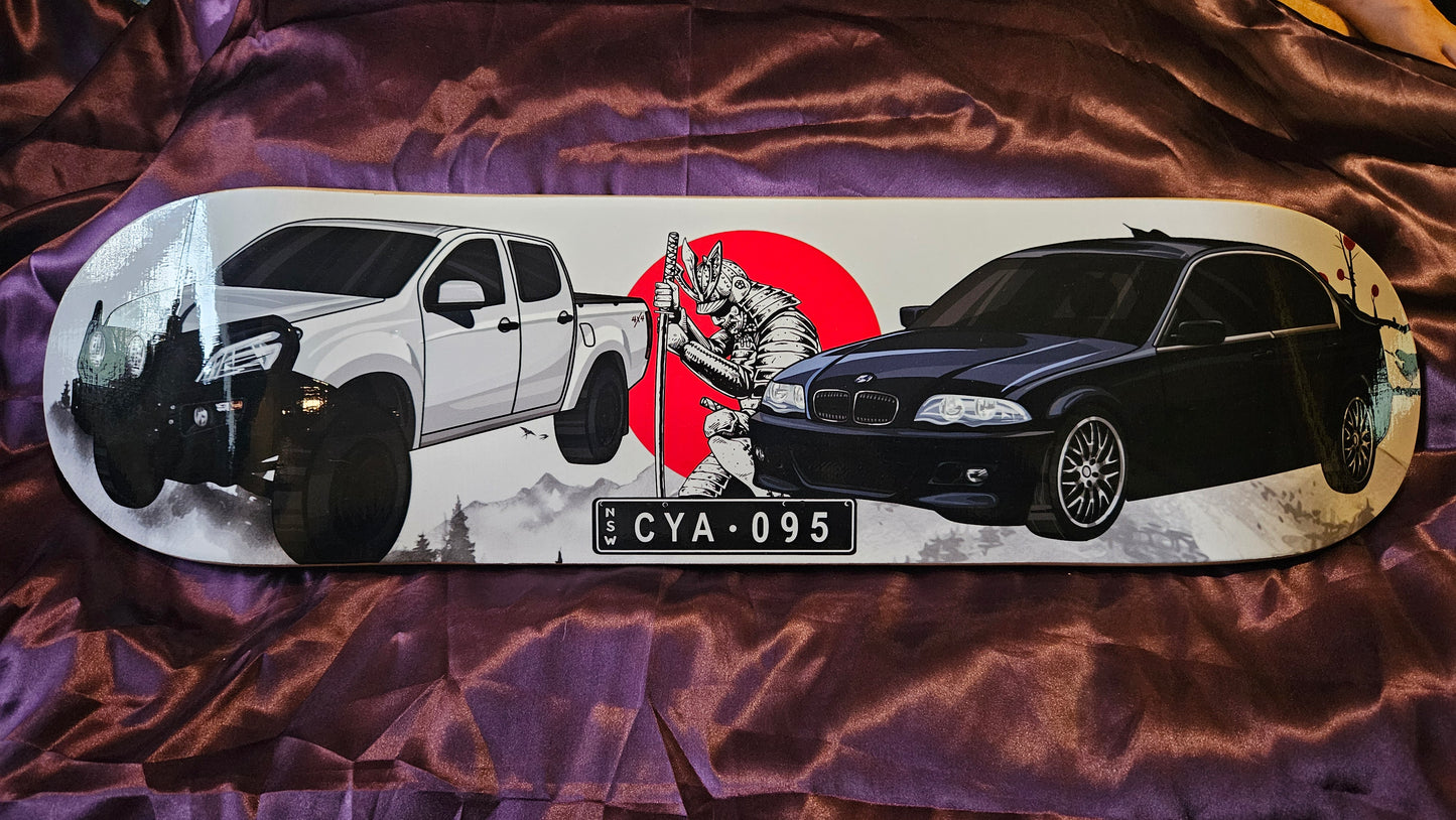 Custom Skate Deck - 2 Featured Cars